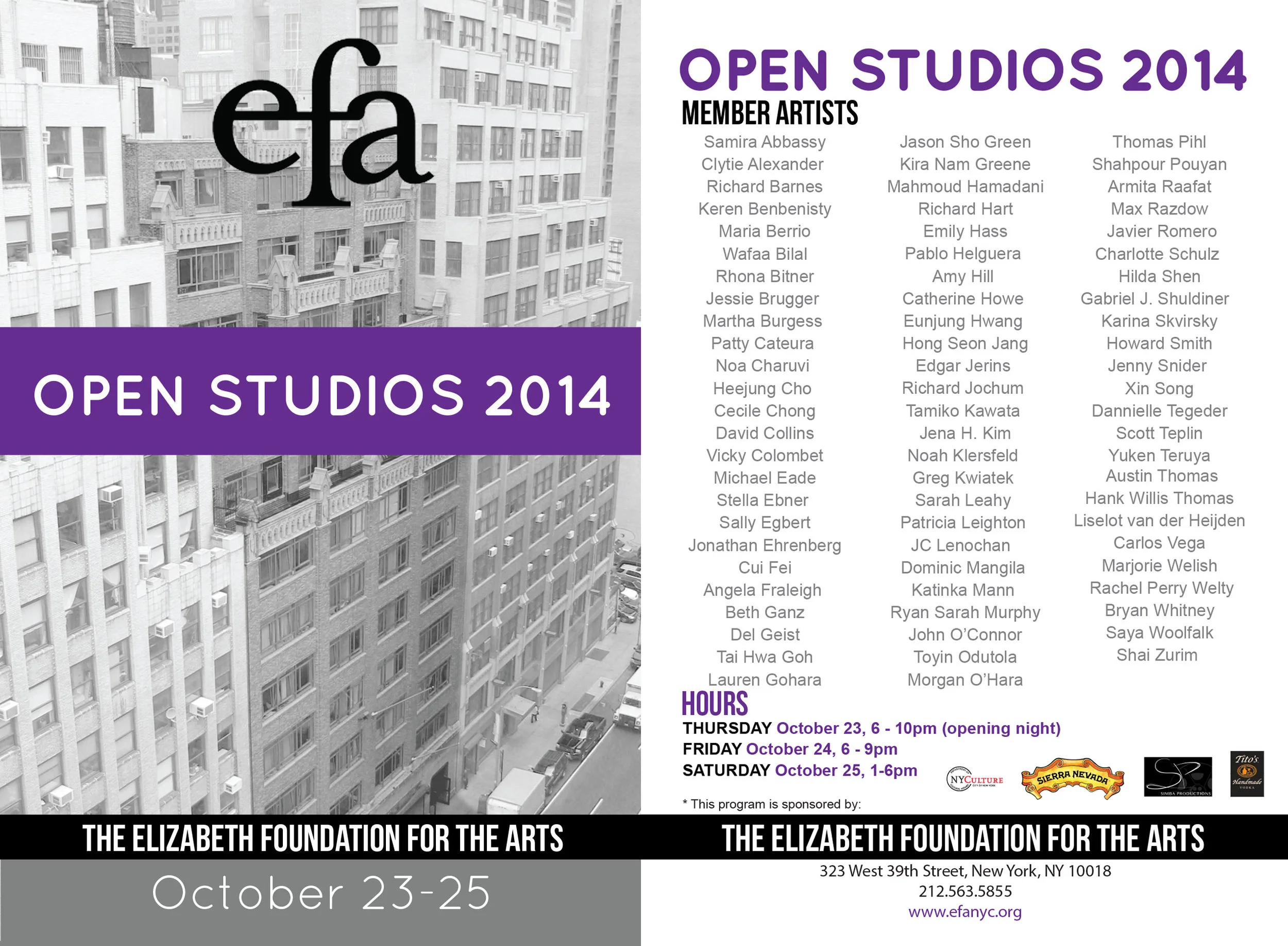 I'll be there but I might miss the very beginning and end of each day. Studio #310. Come say, "hi."