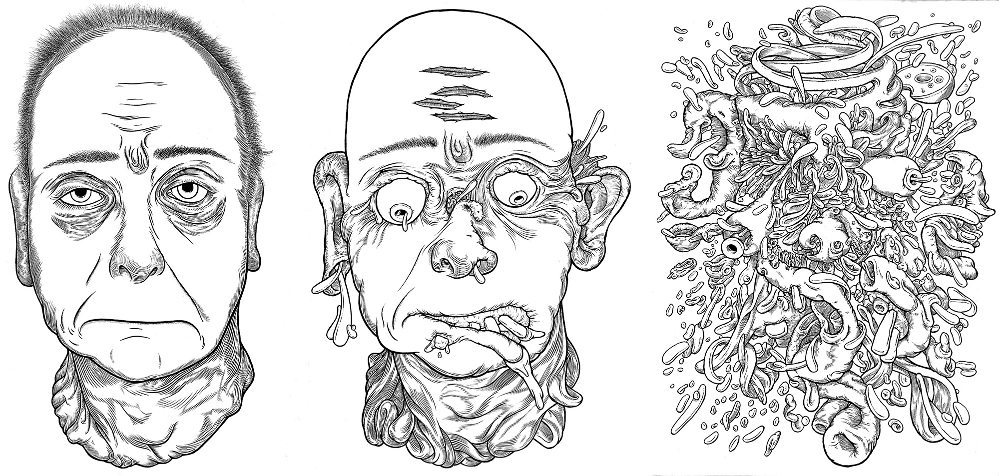 Selfie Triptych over Time