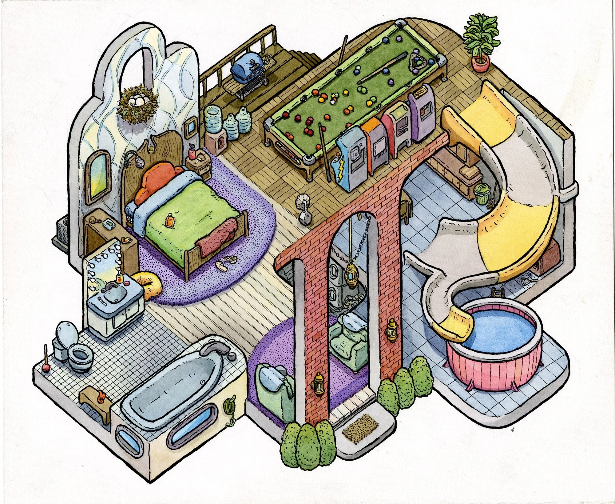 Pool Slide (original drawing)