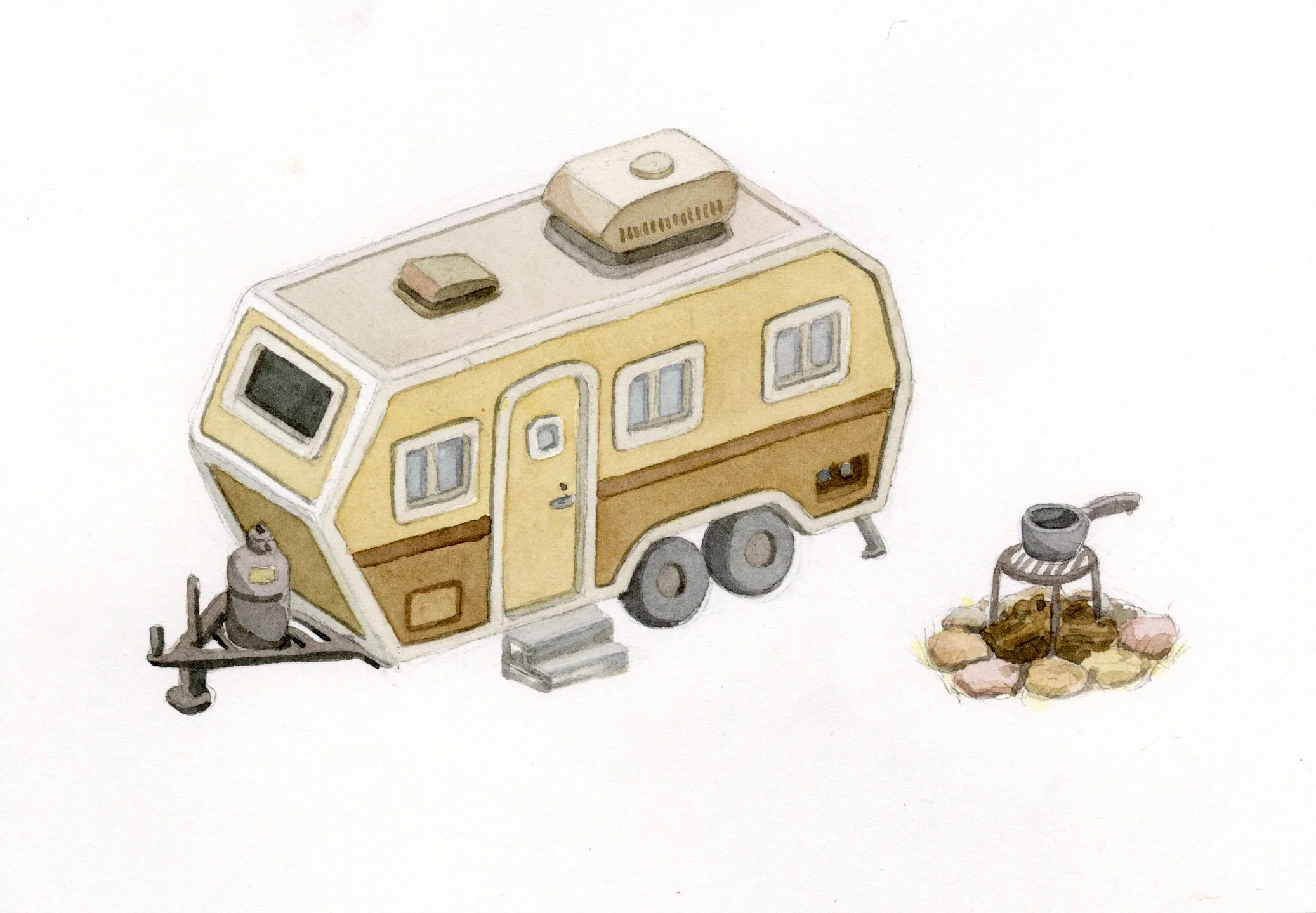 Words: camping trailer