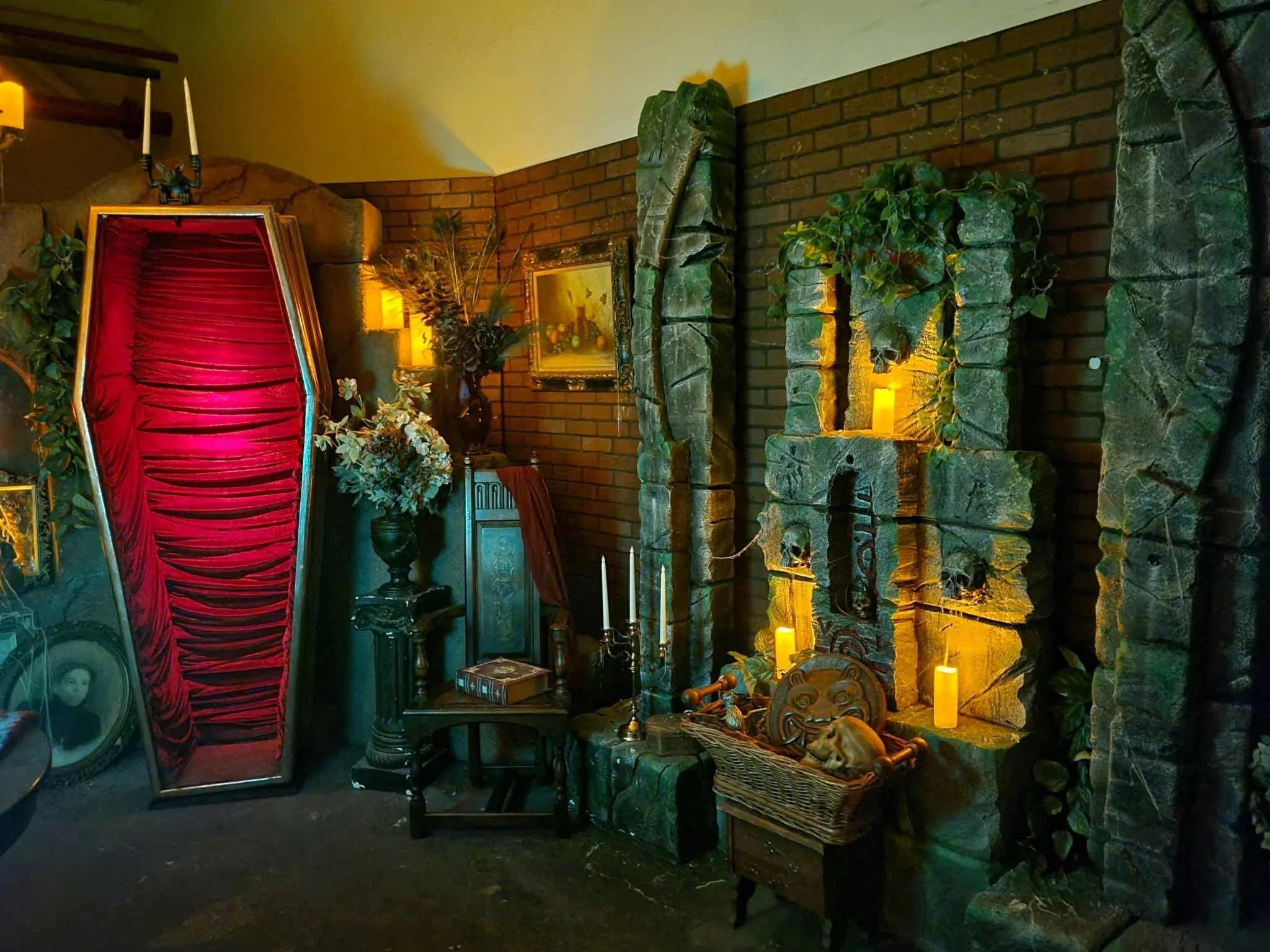 View of teh Halloween Horror Show set for the New England Boudoir Pop-up in Connecticut