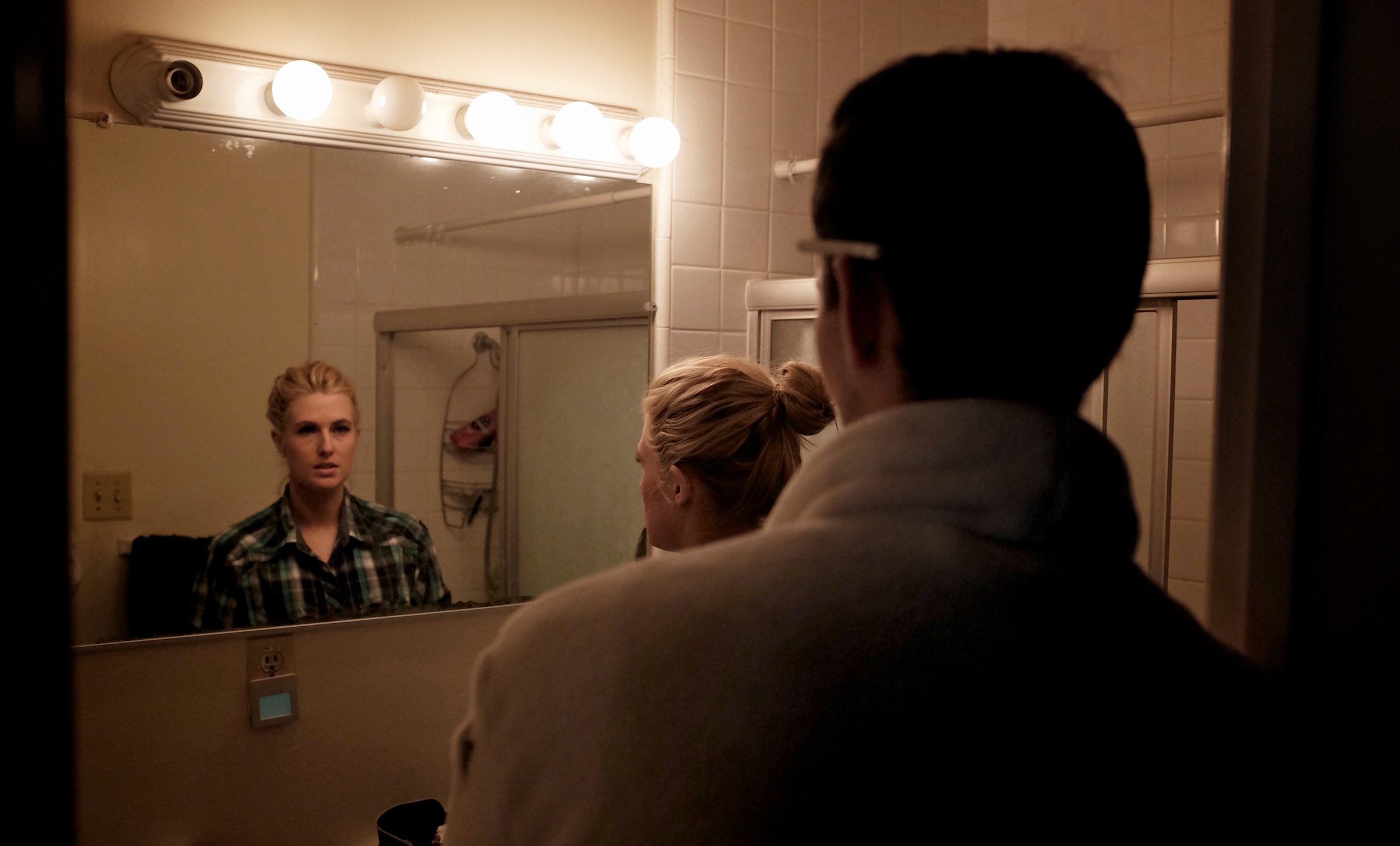 Cameron Kelly and Trent Rowland get in character