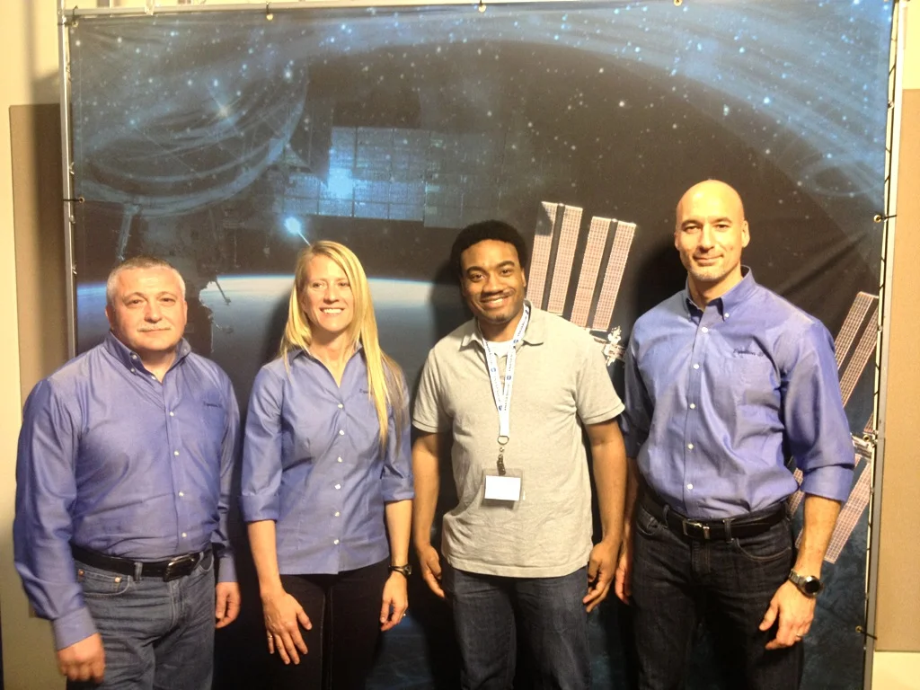 From L to R: Fyodor Yurchikhin of the Russian Federal Space Agency, Karen Nyberg of NASA, me, and Luca Parmitano of the European Space Agency. 