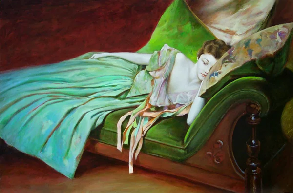 Woman In A Green Dress