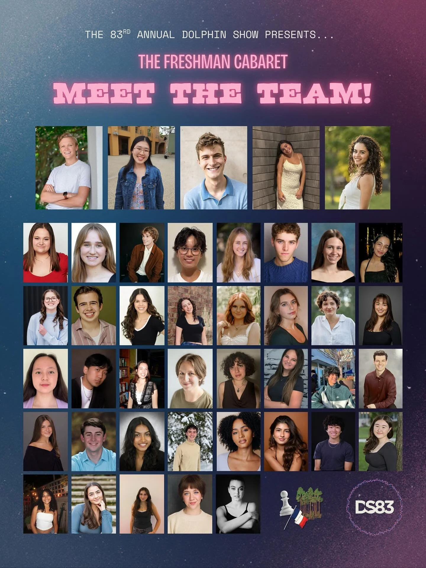 Meet the amazing, talented team of 40+ students behind&hellip; 🐬THE FRESHMAN CABARET🐬: Broadway of the 80&rsquo;s ♫⋆｡♪ ₊˚♬ ﾟ⋆♫ Come see the class of 2029 perform today @ 7pm in Lutkin Hall &mdash; you won&rsquo;t wanna miss it!  #theatre #northwest