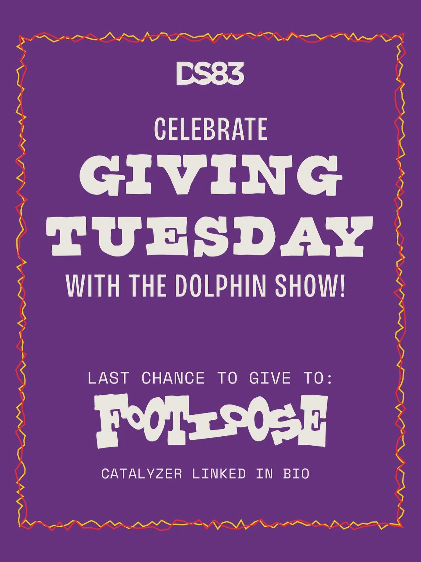 Happy Giving Tuesday!💝 
Today is the very last chance to give to the 83rd Annual Dolphin Show. With less than $500 to go, help us reach our $10,000 goal by midnight. Huge thank you to everyone who has given so far; we truly appreciate your support!?