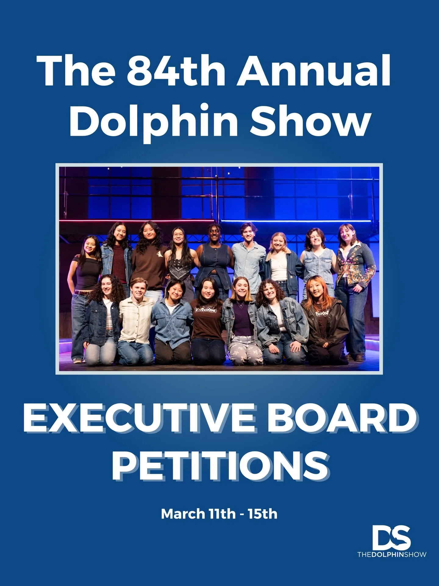 Want to work on the nation&rsquo;s largest student-produced musical? Petition to be on the exec board of THE 84TH ANNUAL DOLPHIN SHOW! Roles available across our artistic, business, and community teams 🐬💙

Check out the link in bio for role descrip