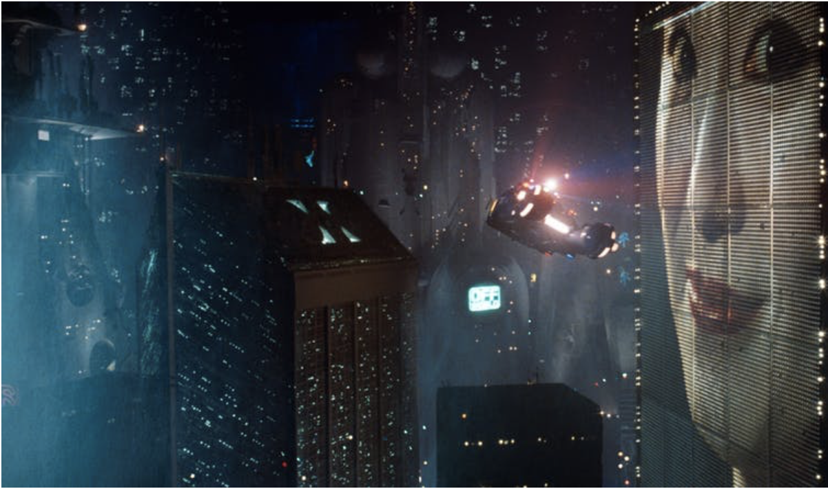 The dystopia cityscape from Blade Runner 1982.