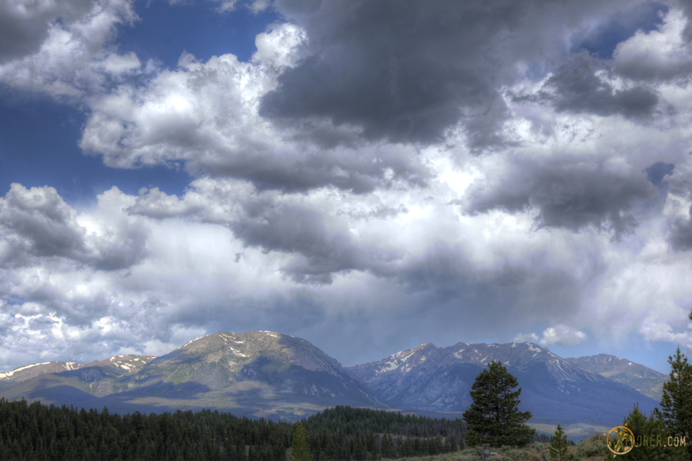 The beautiful mountains of Colorado, including Buffalo mountain on the left.