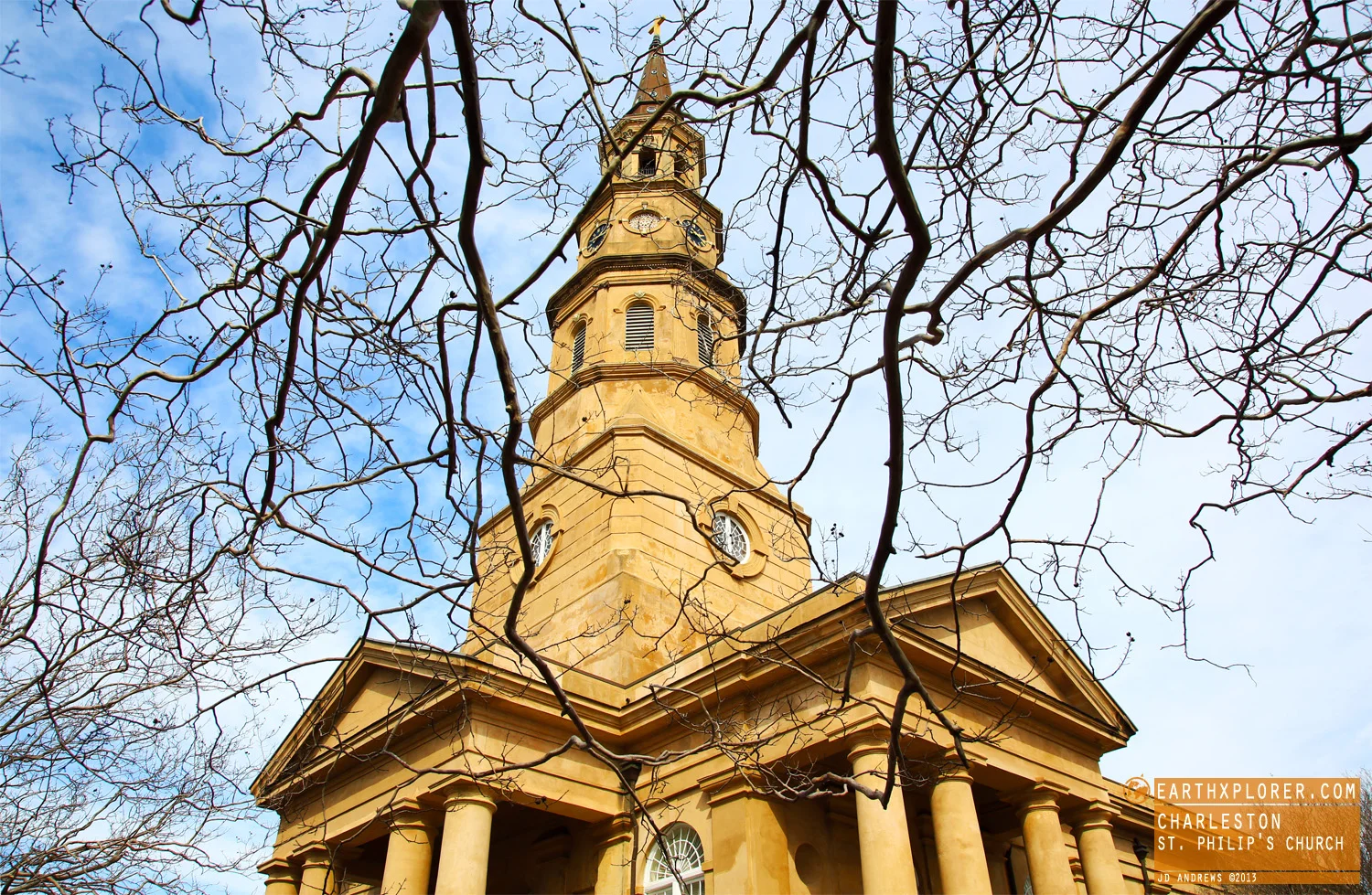 The Church was constructed from 1835 to 1838 by architect Joseph Hyde . The steeple was designed by E.B. White and wasn't added until a decade later.
