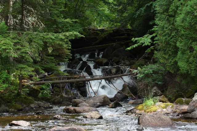 Waterfall entering Laurel Lake