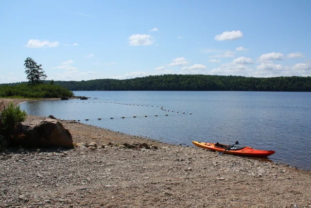Ready to go from the Kioshkokwi Lake launch point