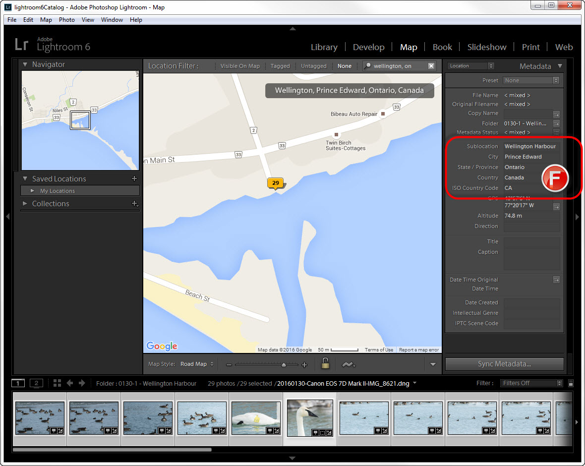 GEOTAGGING IN LIGHTROOM: ConfirmED LOCATION METADATA