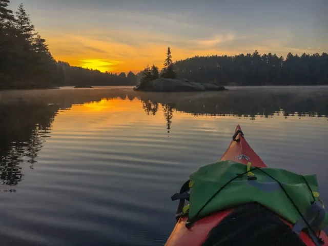 Sunrise, Norway Lake, Algonquin Provincial Park, Ontario, Canada