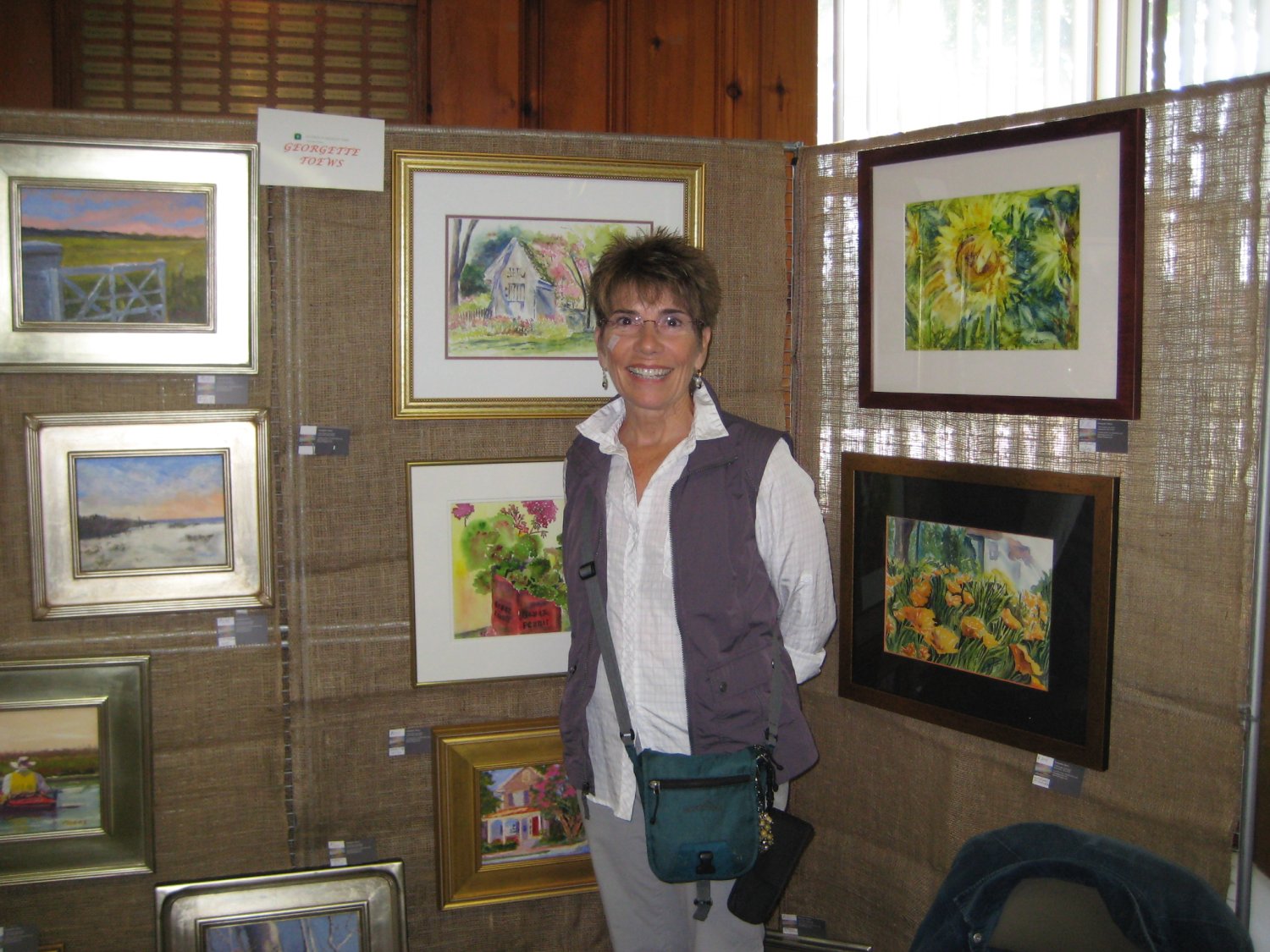  Georgette Toews and her landscapes and paintings.  