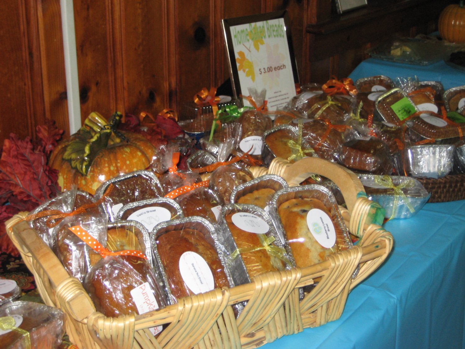  A delicious assortment of mini-quick breads were for sale.  