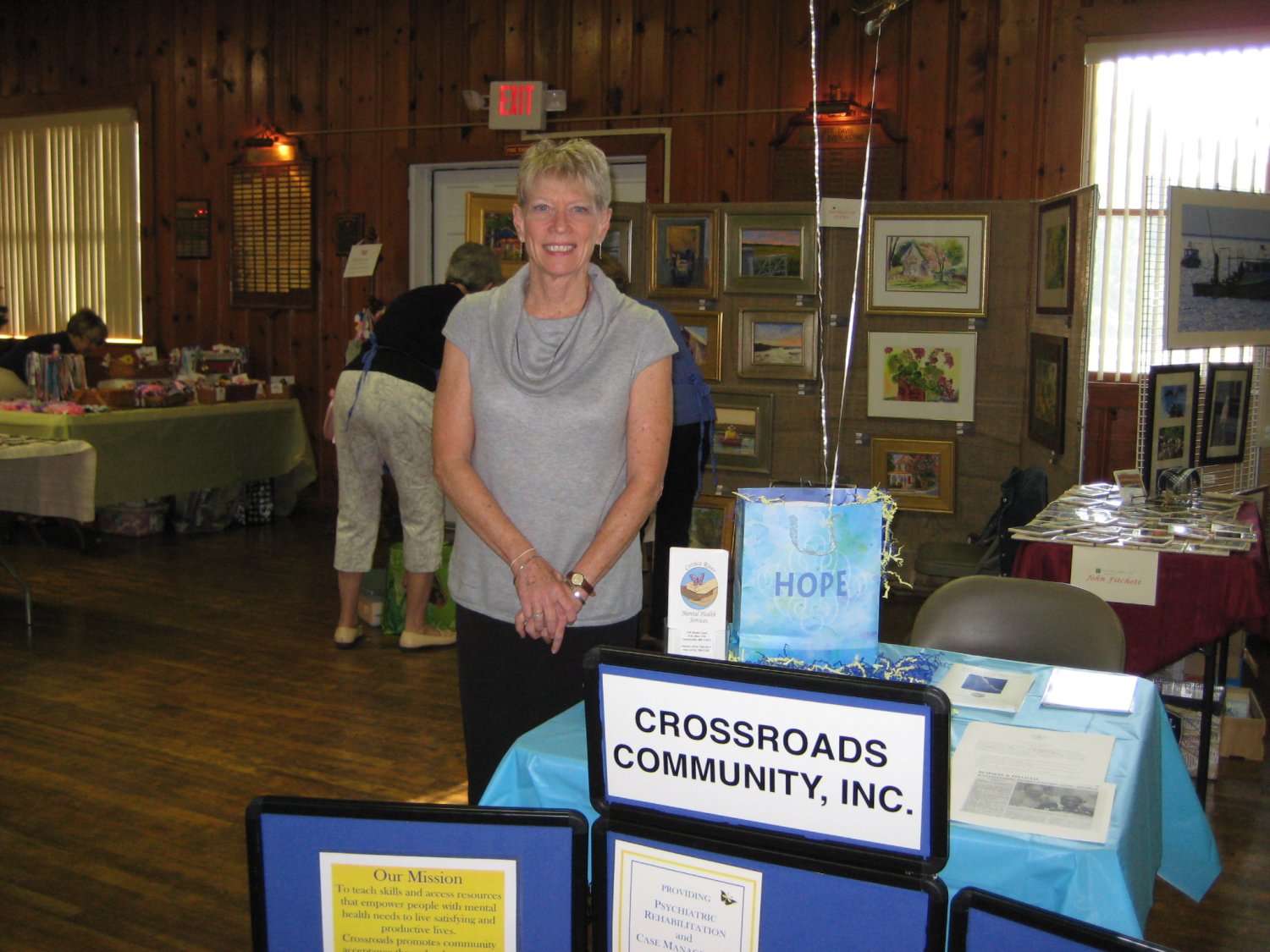  Suzanne Moore, representative from Crossroads Community, Inc., the beneficiary of the Artisan's Fair.  