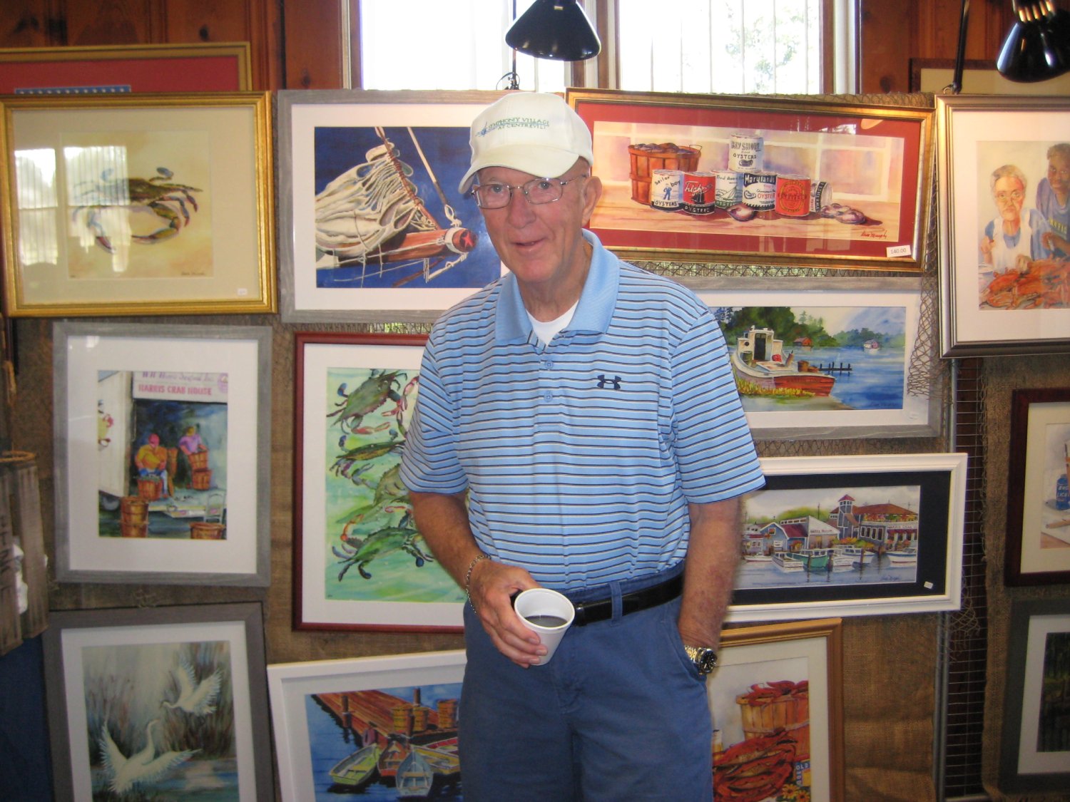  Photographer's Error - I got the wrong guy!&nbsp; This is Bob Backer standing in front of Dave Murphy's watercolors.   