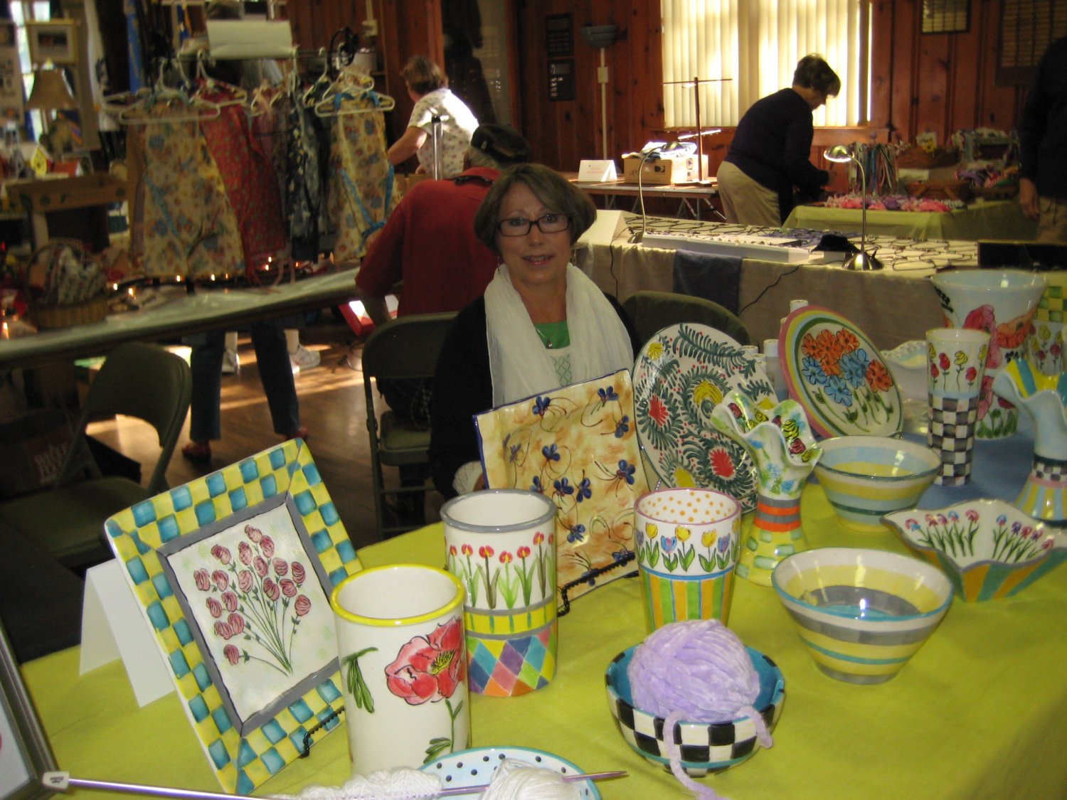  Teri Nudo and her stunning glazed ceramic creations.  