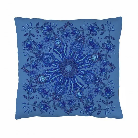 Blue Patterned Floral
