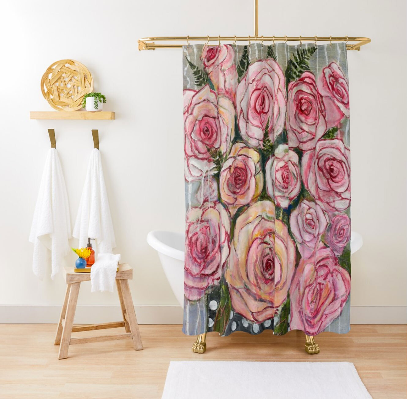 Love is a Bunch of Roses Shower Curtain    $70