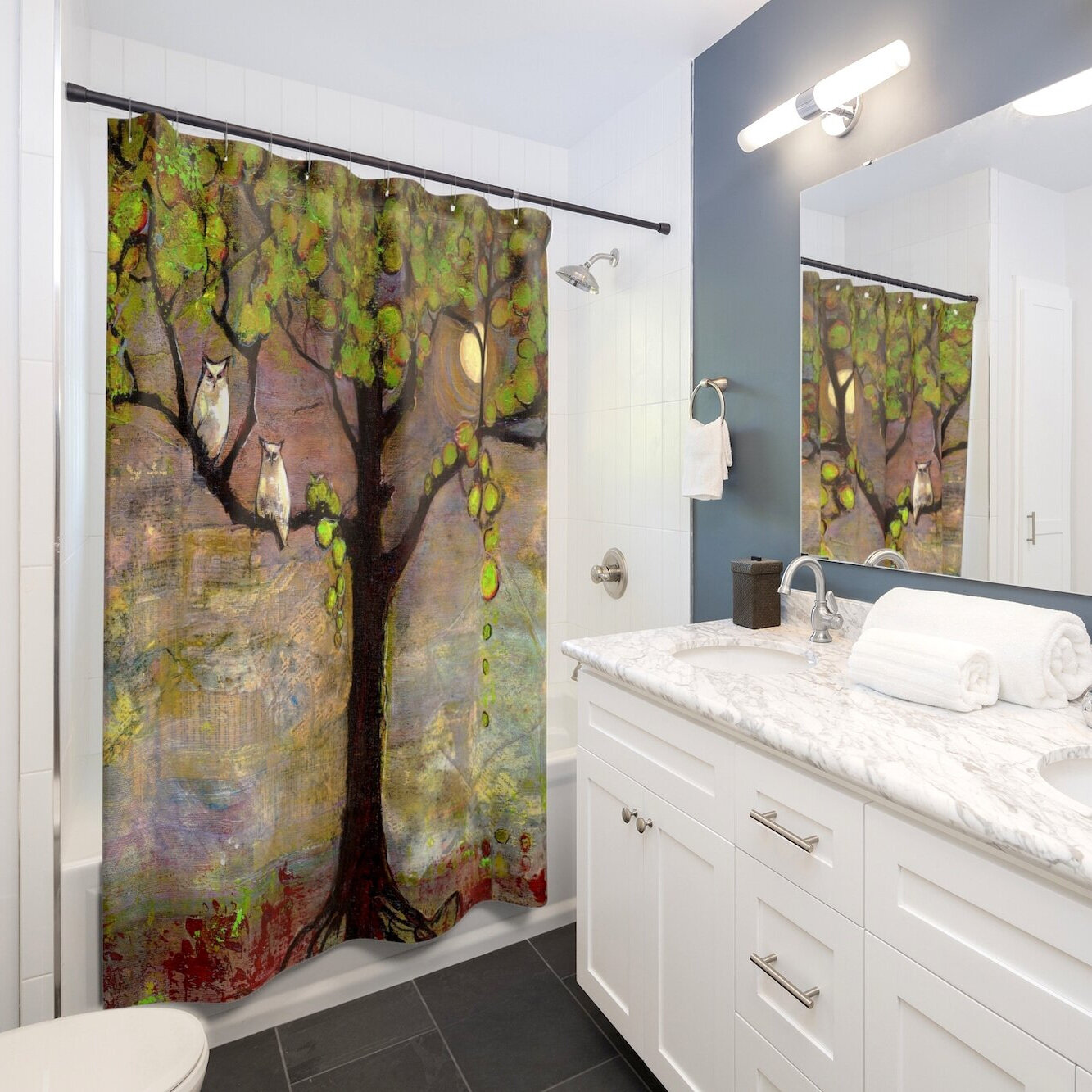 Moon River Tree of Life Shower Curtain - $79