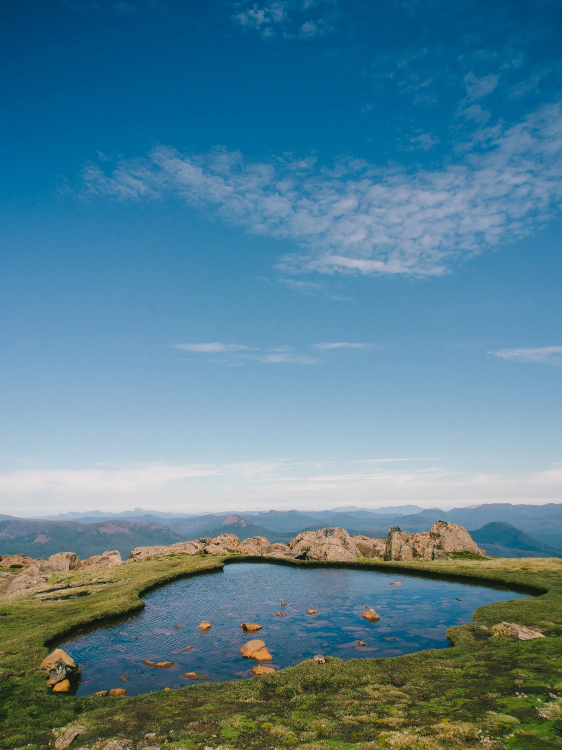 Small pond on to of Mount Ossa