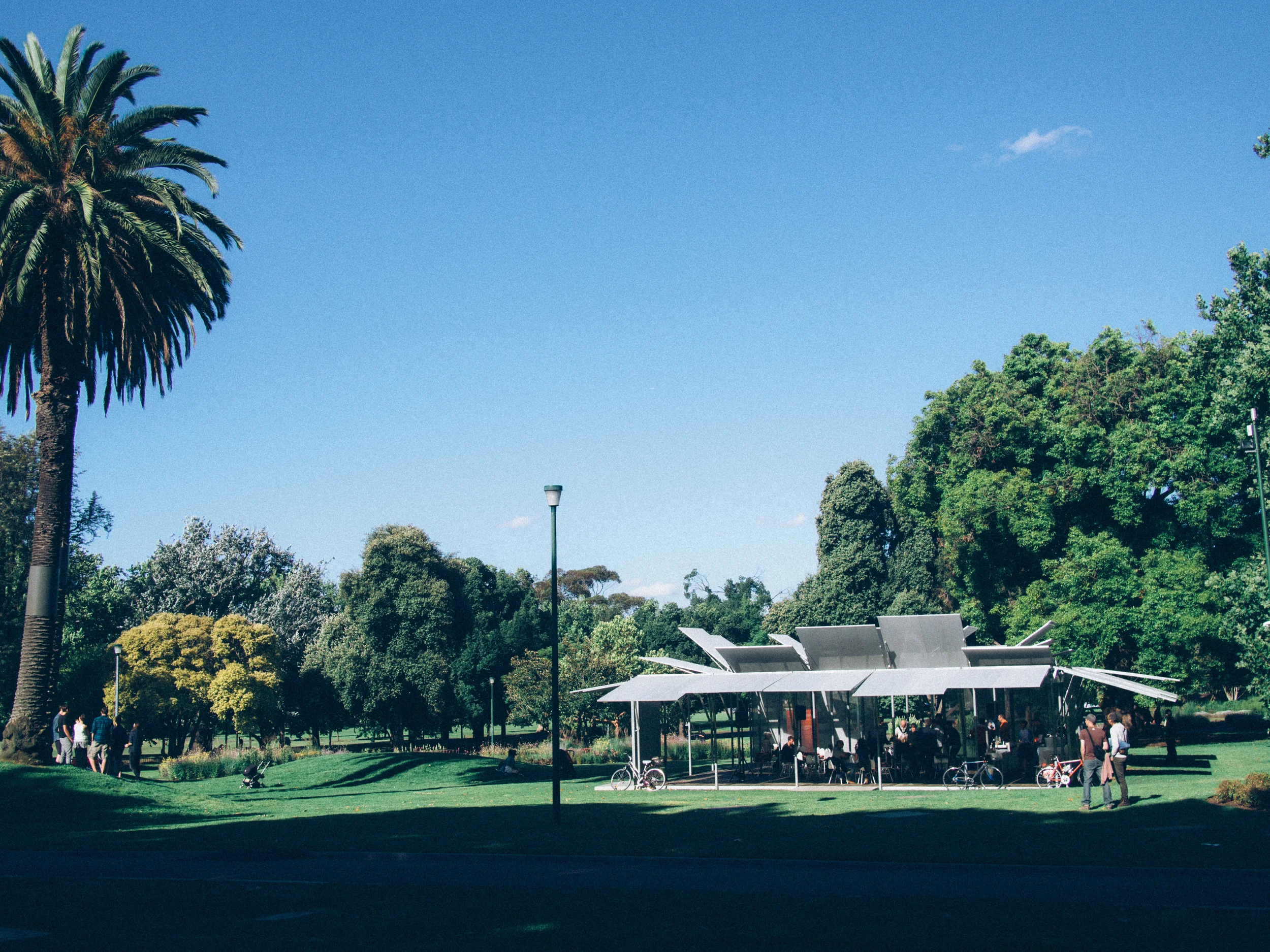 MPavilion designed by Sean Godsell, who drew his inspiration from outback sheds and verandas.