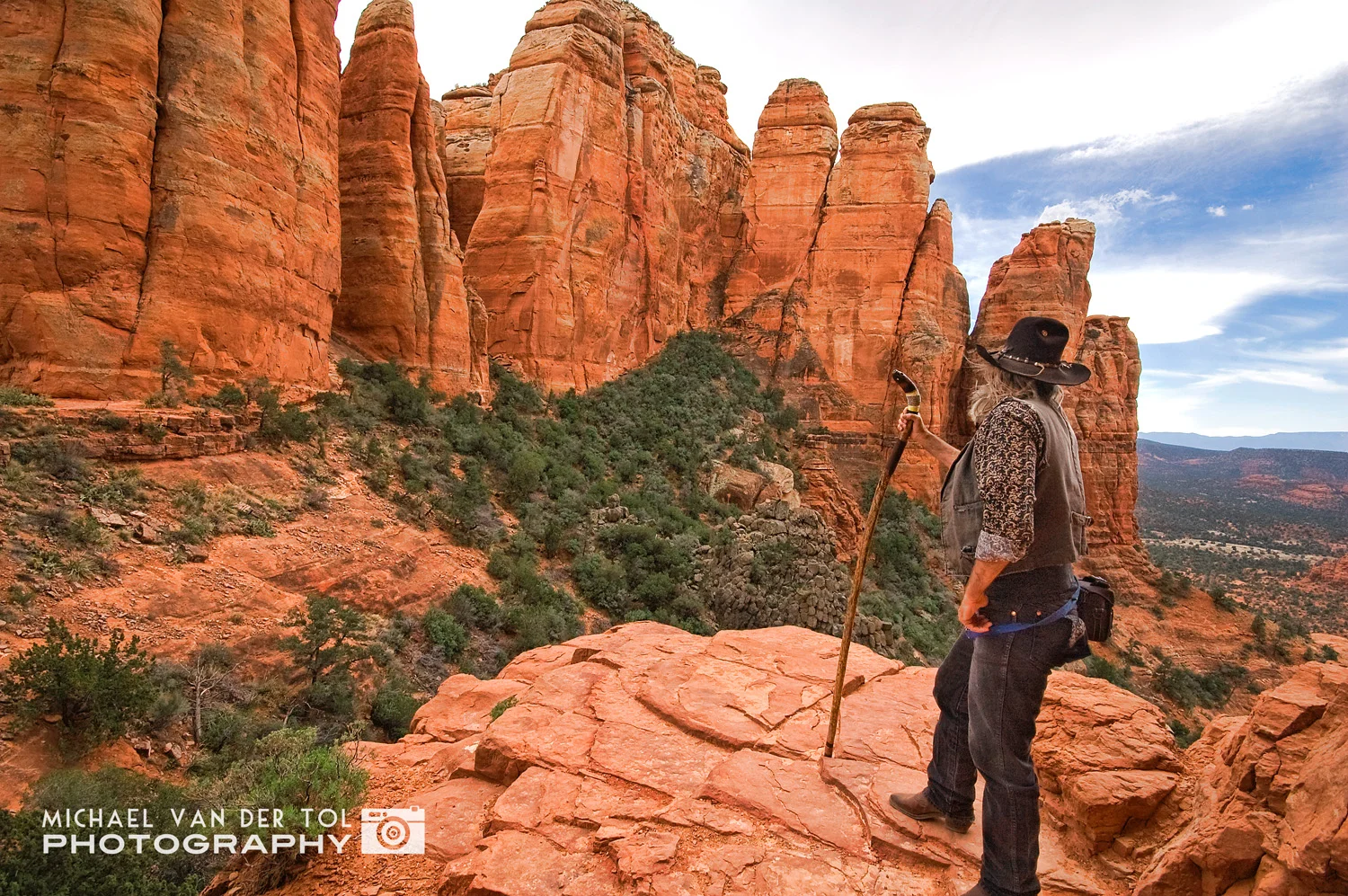 Cowboy Kenny on top of Cathedral Rock, Sedona, Arizona 2009