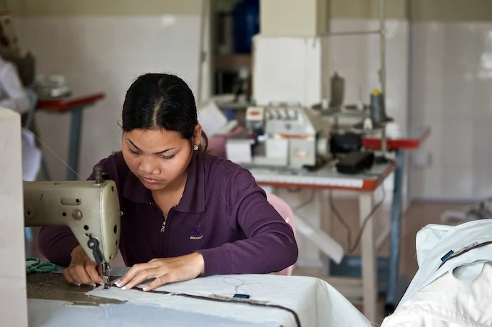 Sewing at the Sak Saum Facility