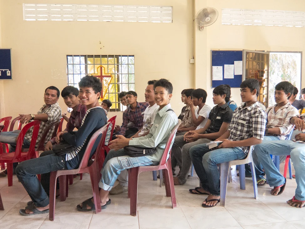 Our team attending a sports seminar organized by the Evangelical Fellowship of Cambodia.