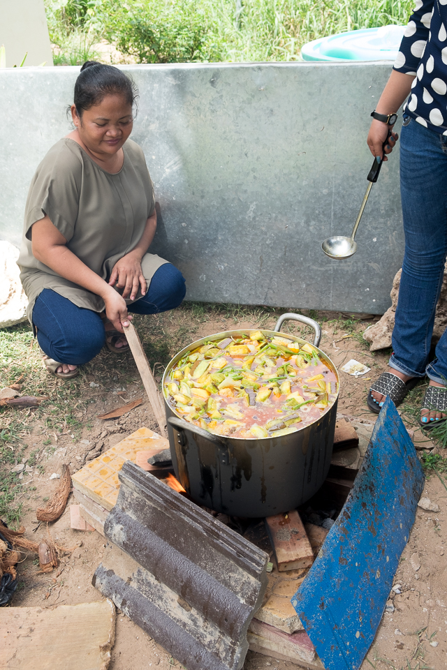 Cambodian curry for the main meal at the love feast.
