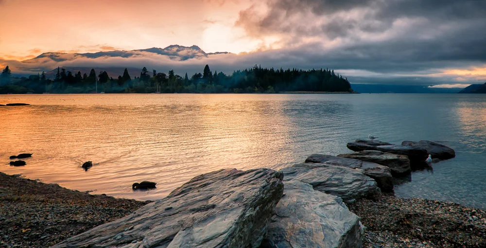 Morning Light Across a New Zealand Lake