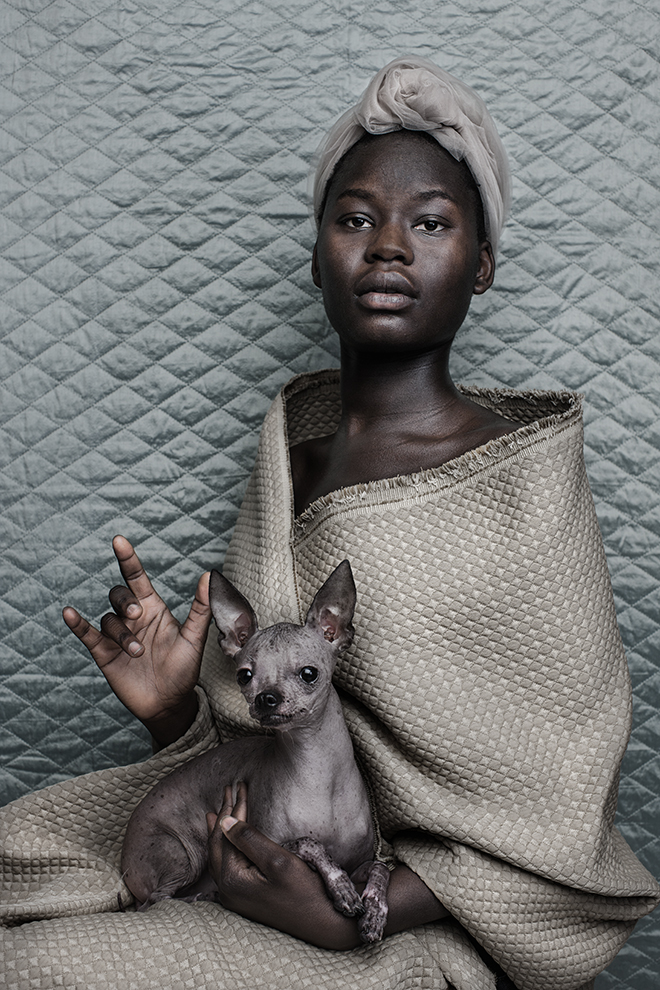 Mother Child  -  Women with small dog