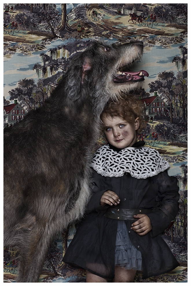 Animal Child  -  Girl with hound 