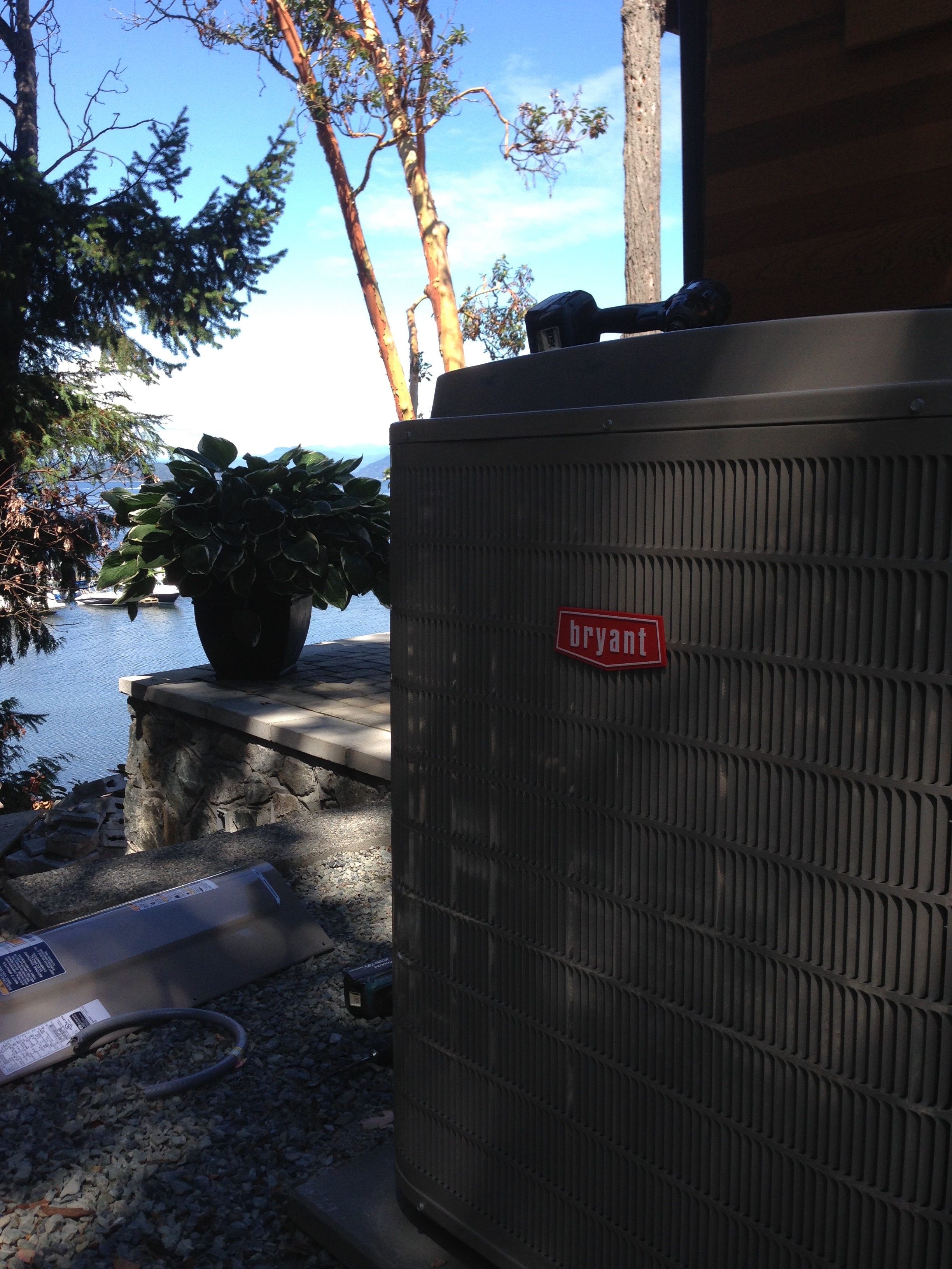 Heat Pump hook up with a great view! 