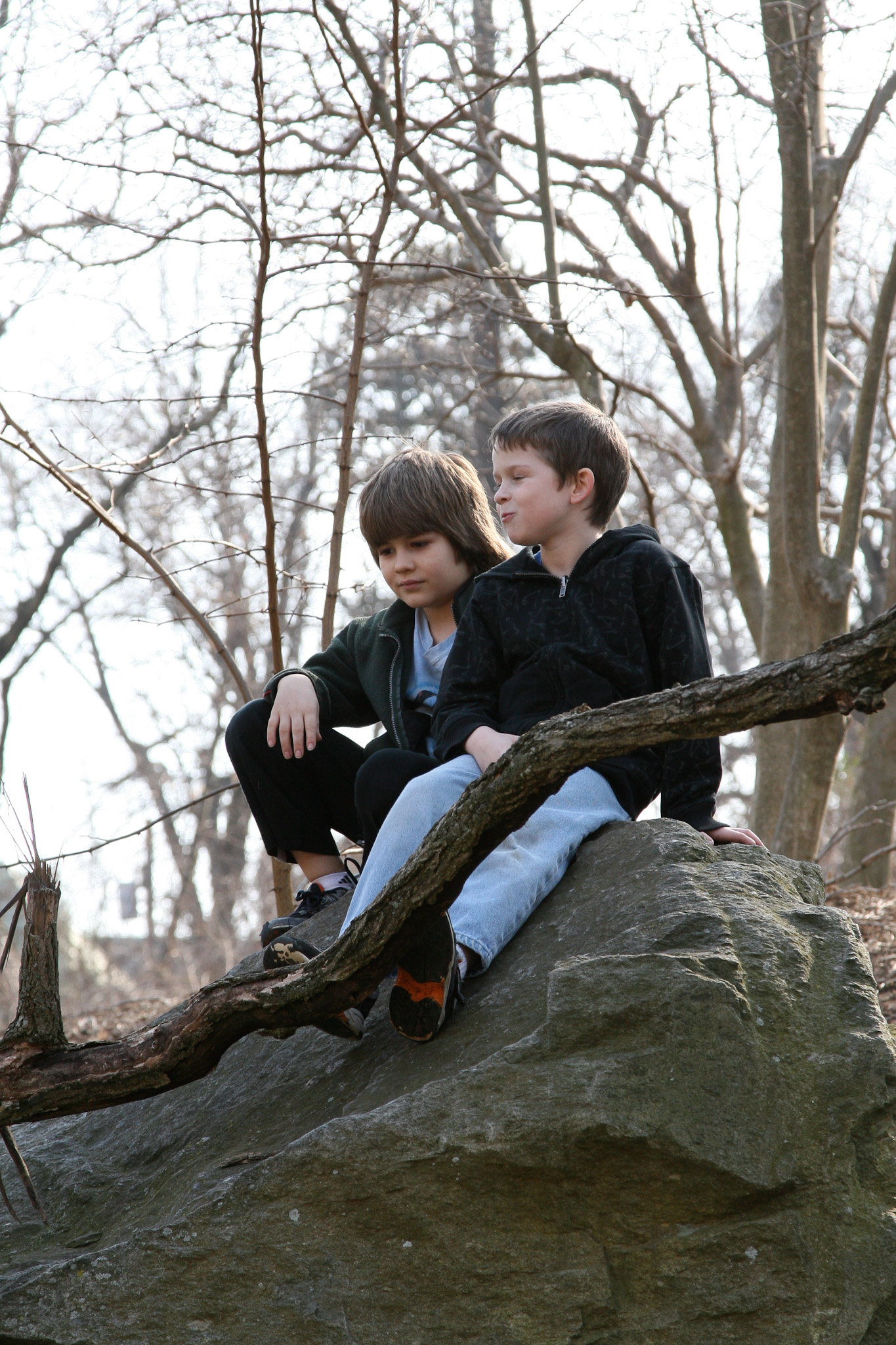 Kyle and his friend Ryan enjoying a homeschooling day
