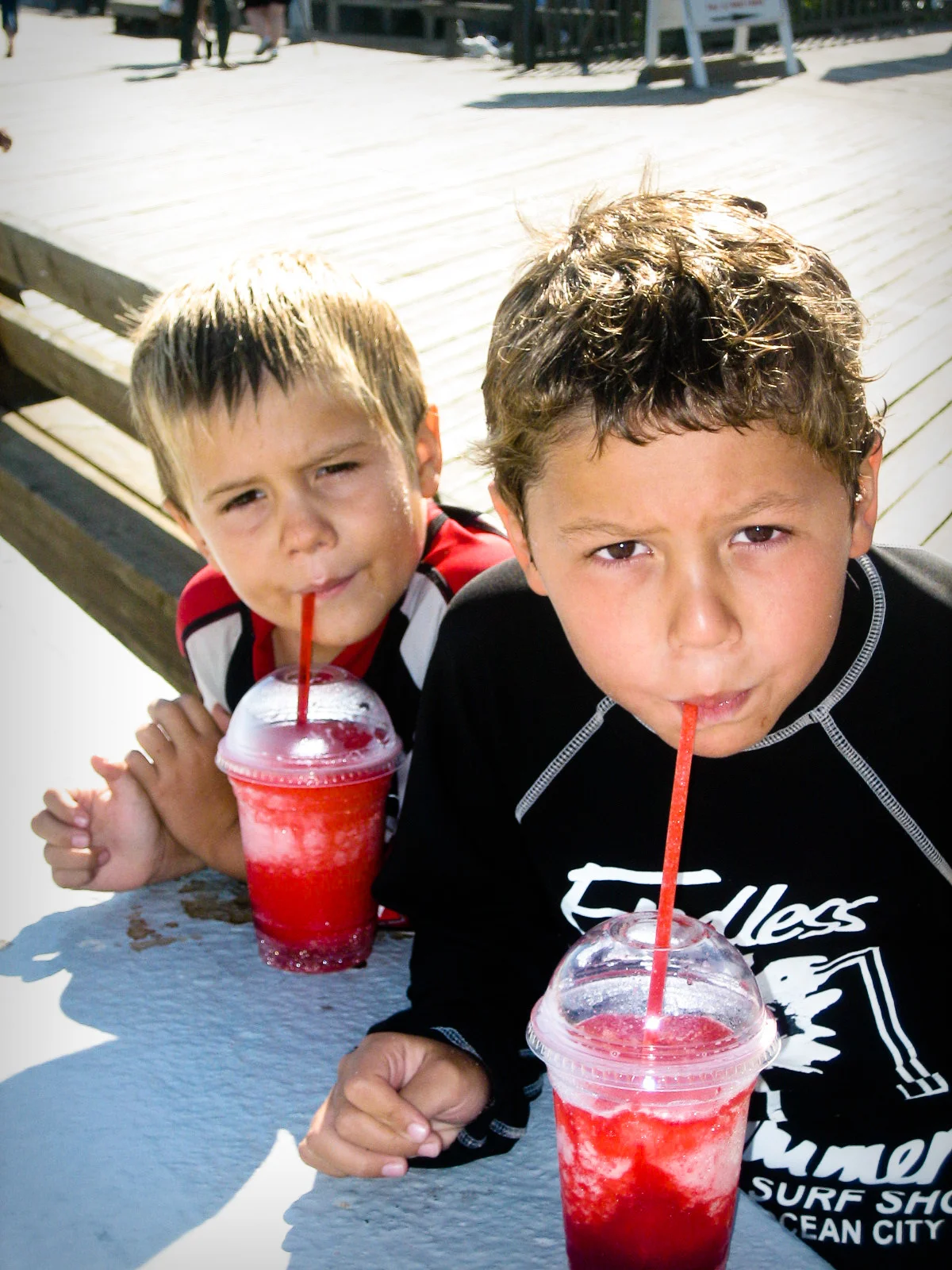 Enjoying Icees on the Boardwalk