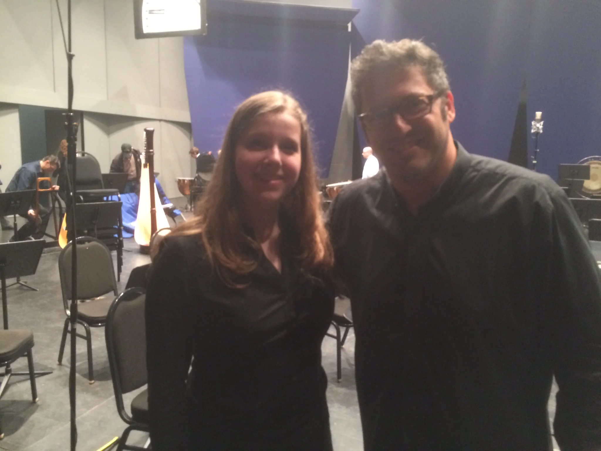 Stella (Concertmaster) with Maestro Daniel Boico after playing Mahler 1 with EYSO Youth Symphony