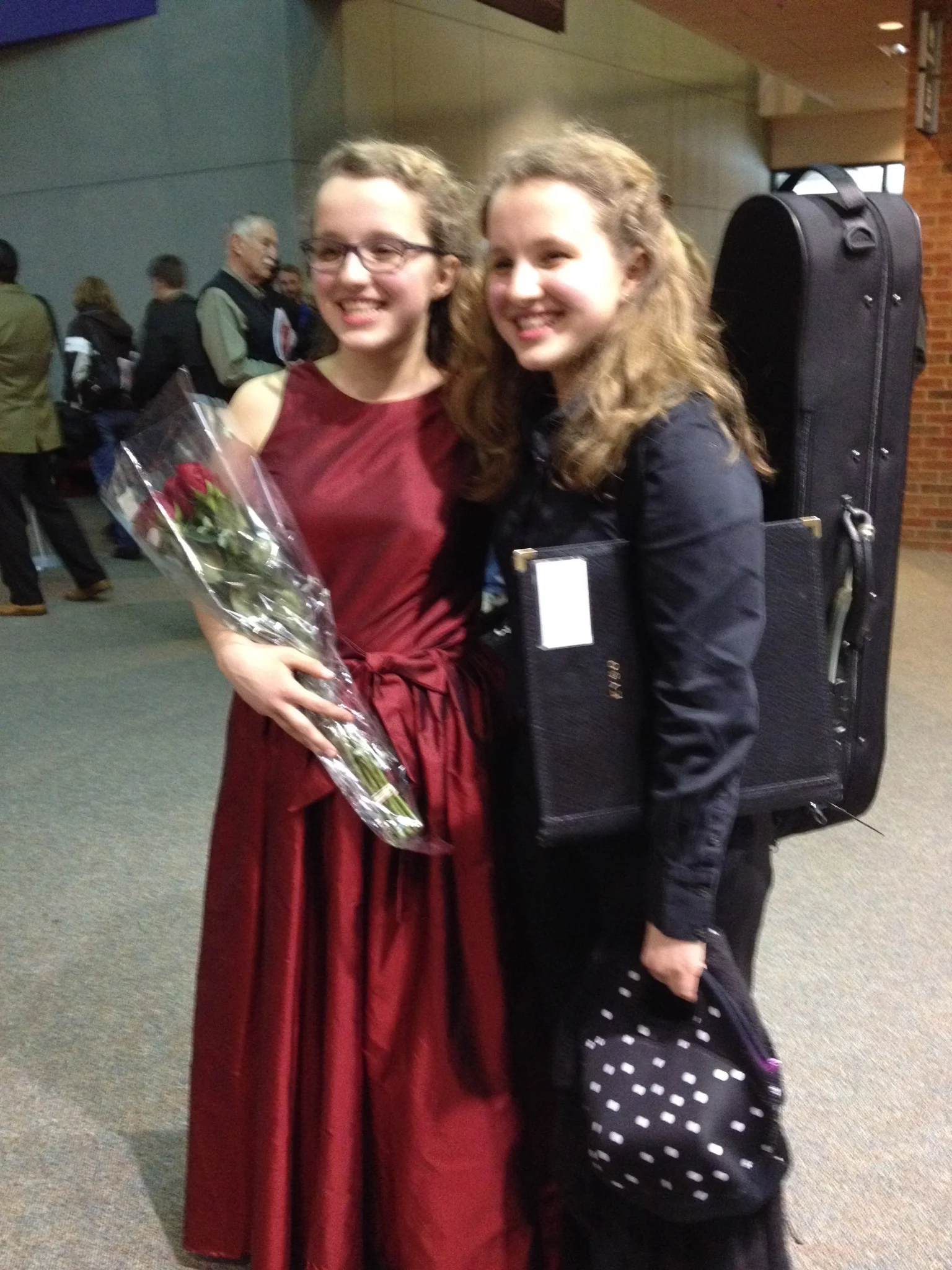 Trudie and Storey after Trudie's performance of Lalo cello concerto