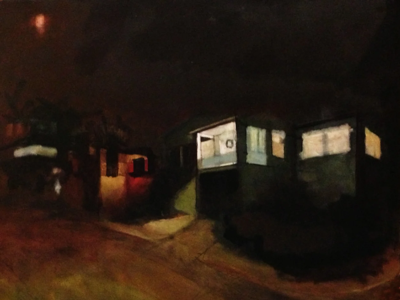 Lara Hoke, Oakland Nightscape, in-progress