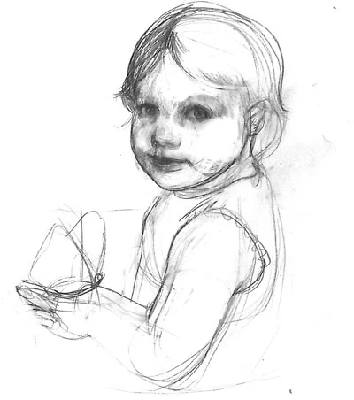 Lara Hoke Study of Girl with Butterfly