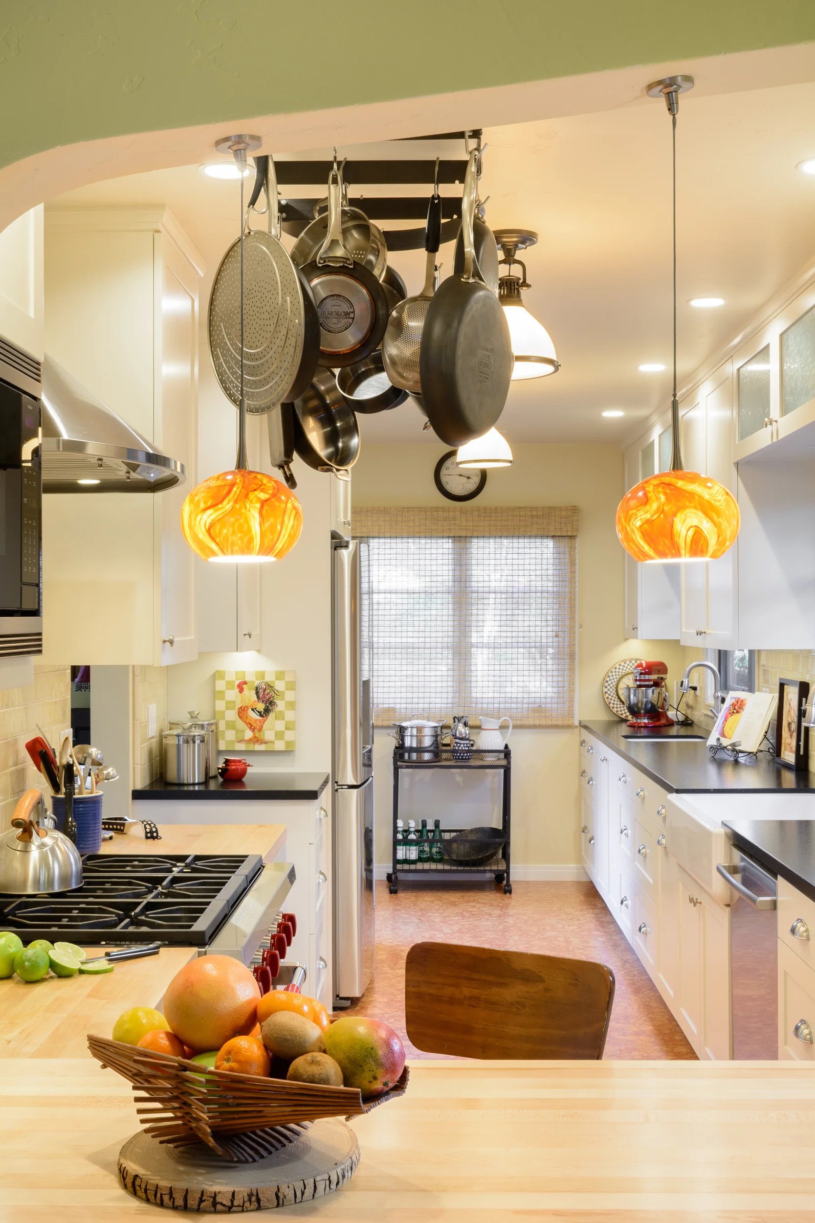Bright and warm old world kitchen
