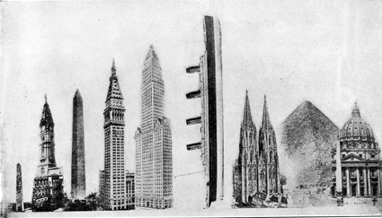 This 1911 newspaper excerpt highlights the sheer size of the Titanic in comparison other structures of the day.