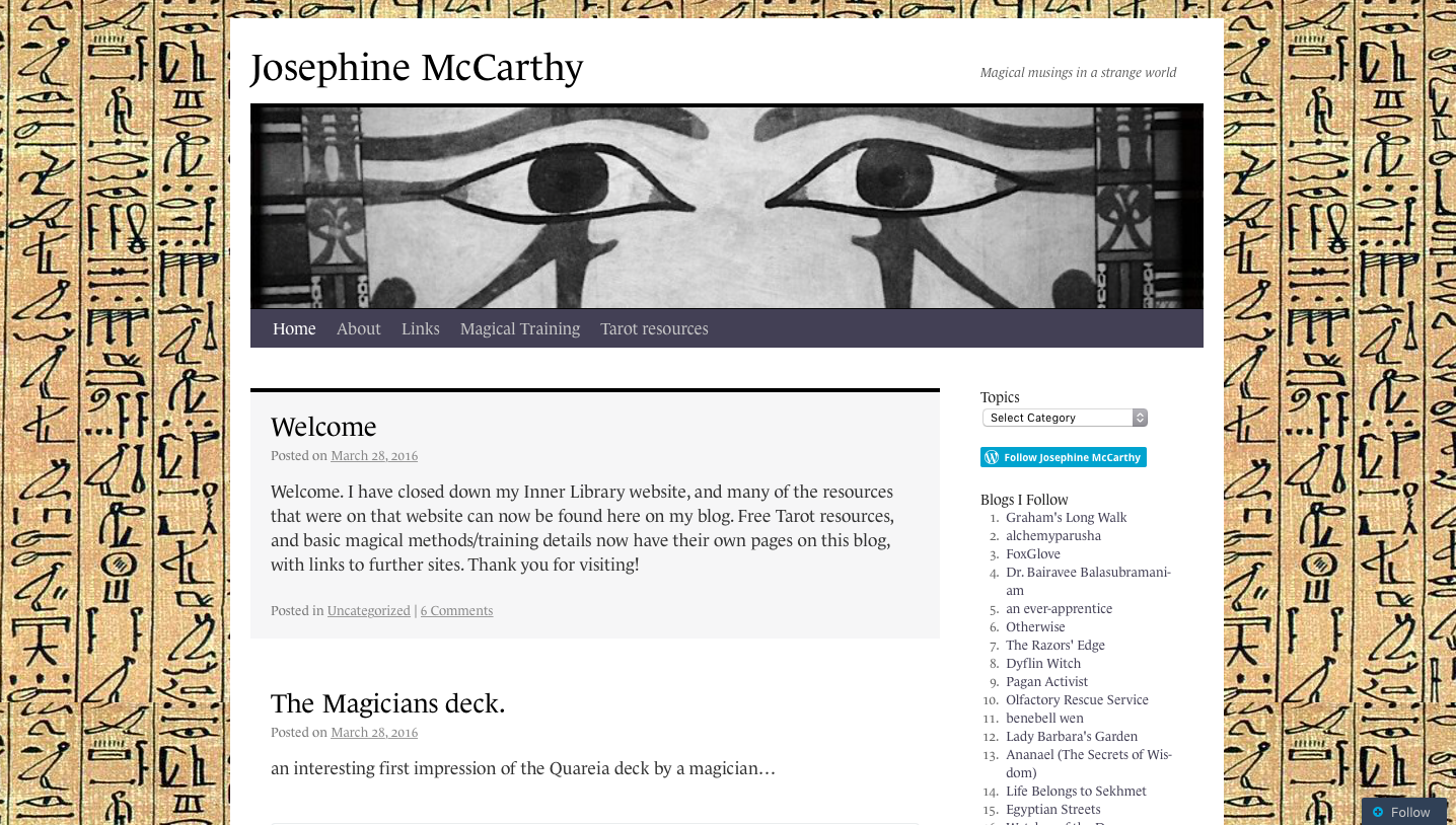 Josephine McCarthy's Blog