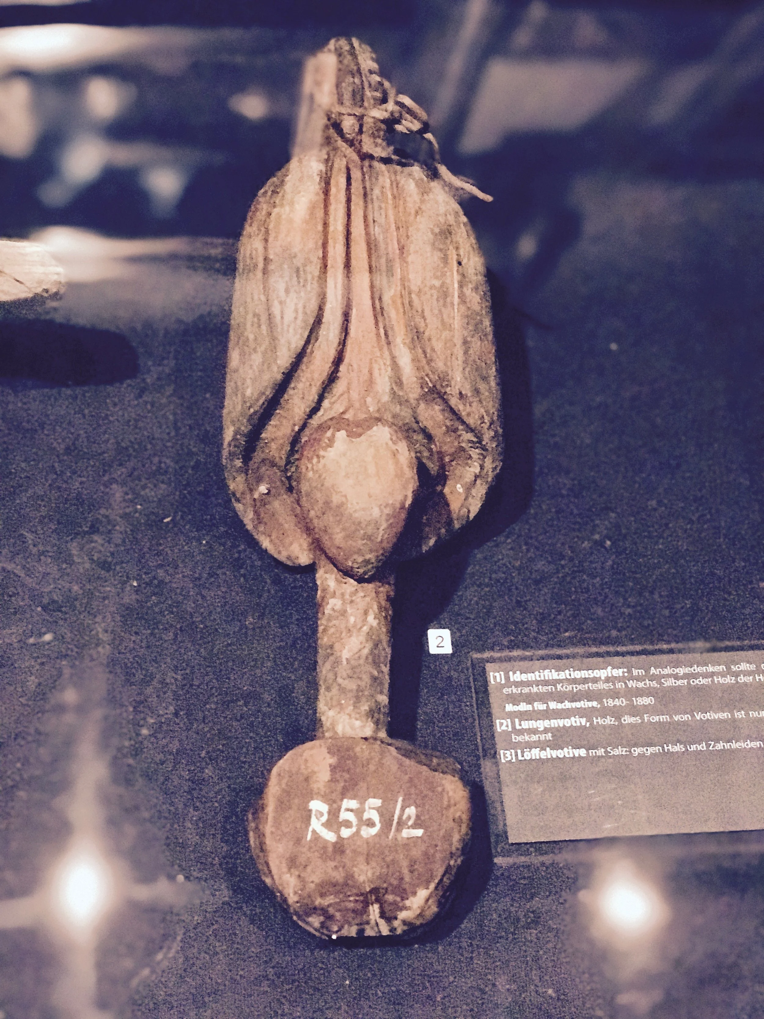 wooden lung as votive offering