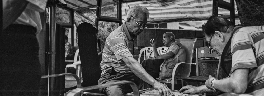 Chinese chess players at North Point Market