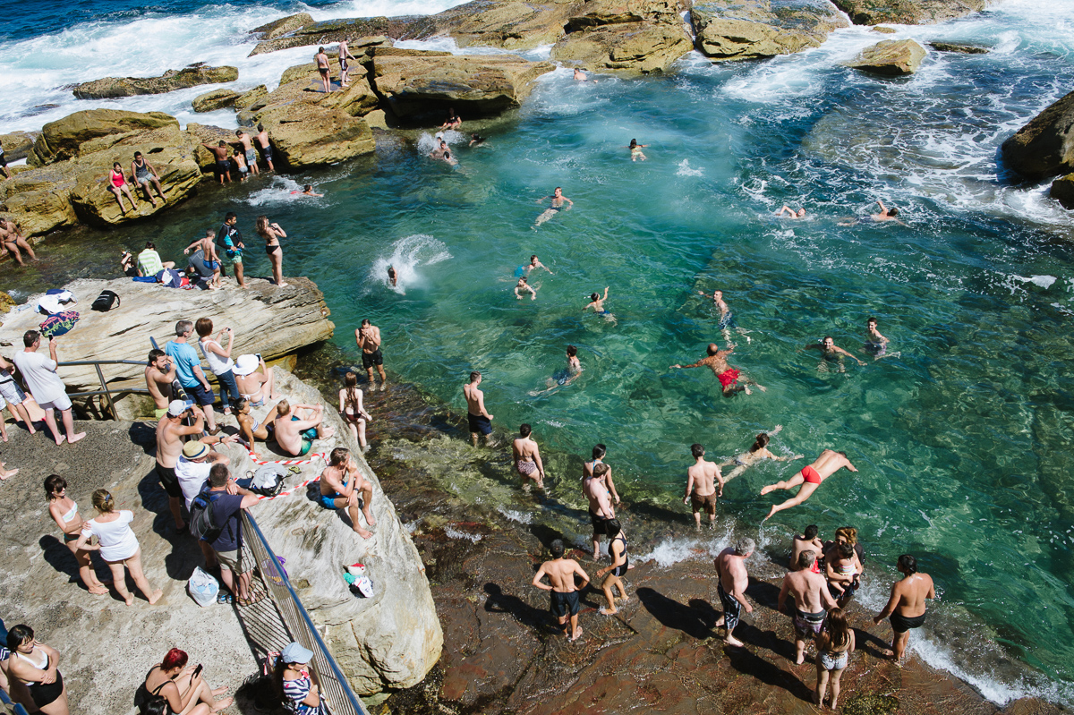  Swimming at the North end of Coogee beach. 