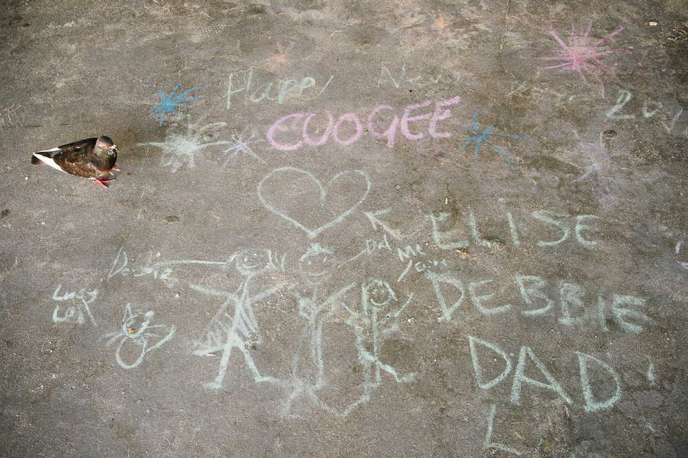  A childs chalk drawing of the Coogee new yearss Fireworks. 