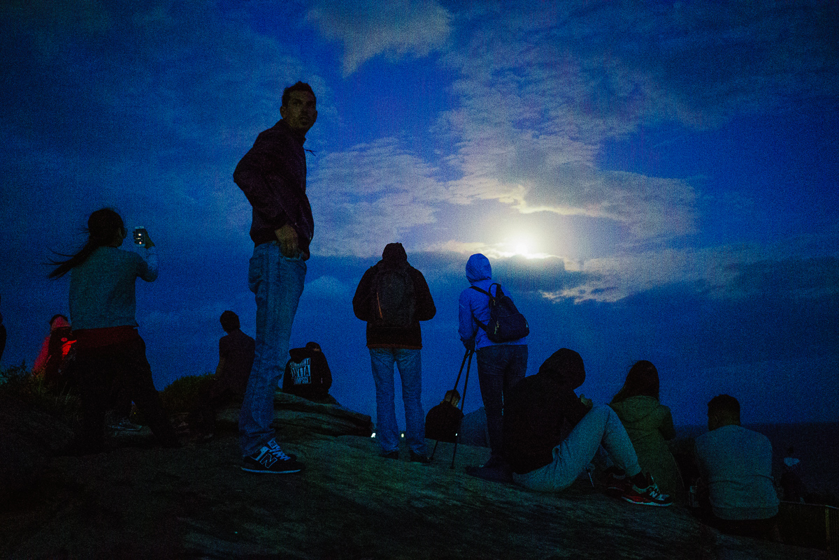 Crowds at North Coogee Headland